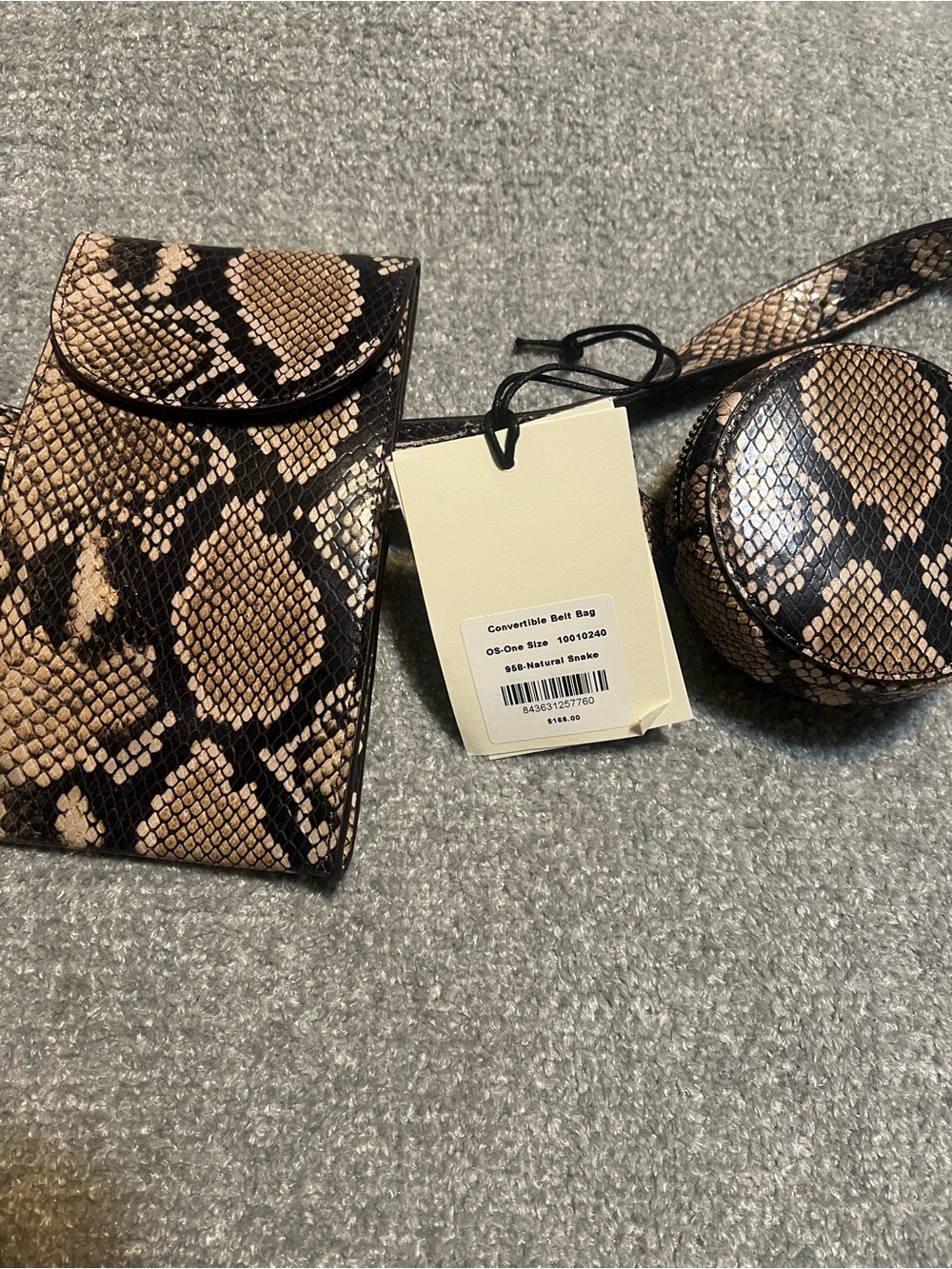 Cuyana Snake Skin Convertible Belt Bag
